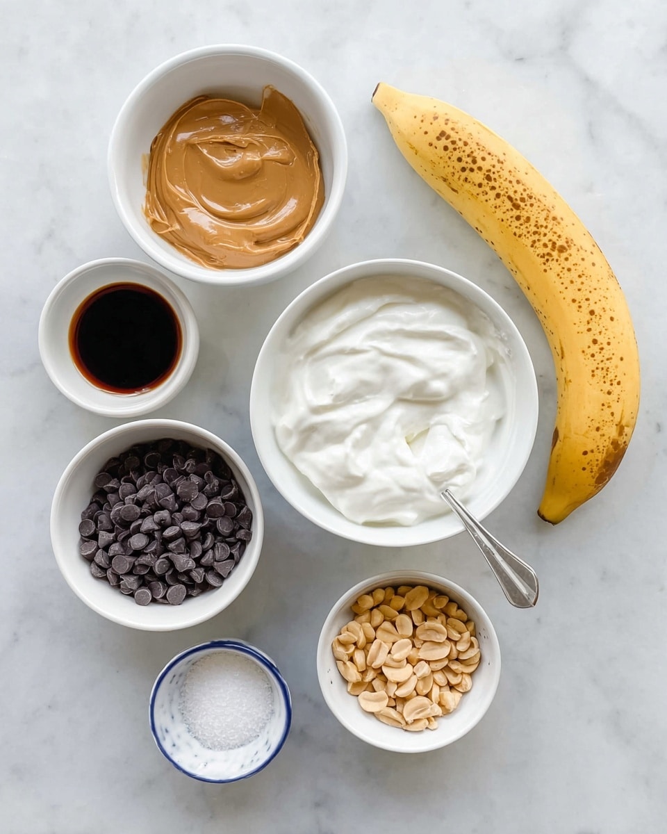Chocolate Peanut Butter Banana Frozen Greek Yogurt Bites