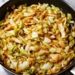 Easy Fried Sautéed Southern Cabbage with Onions Recipe