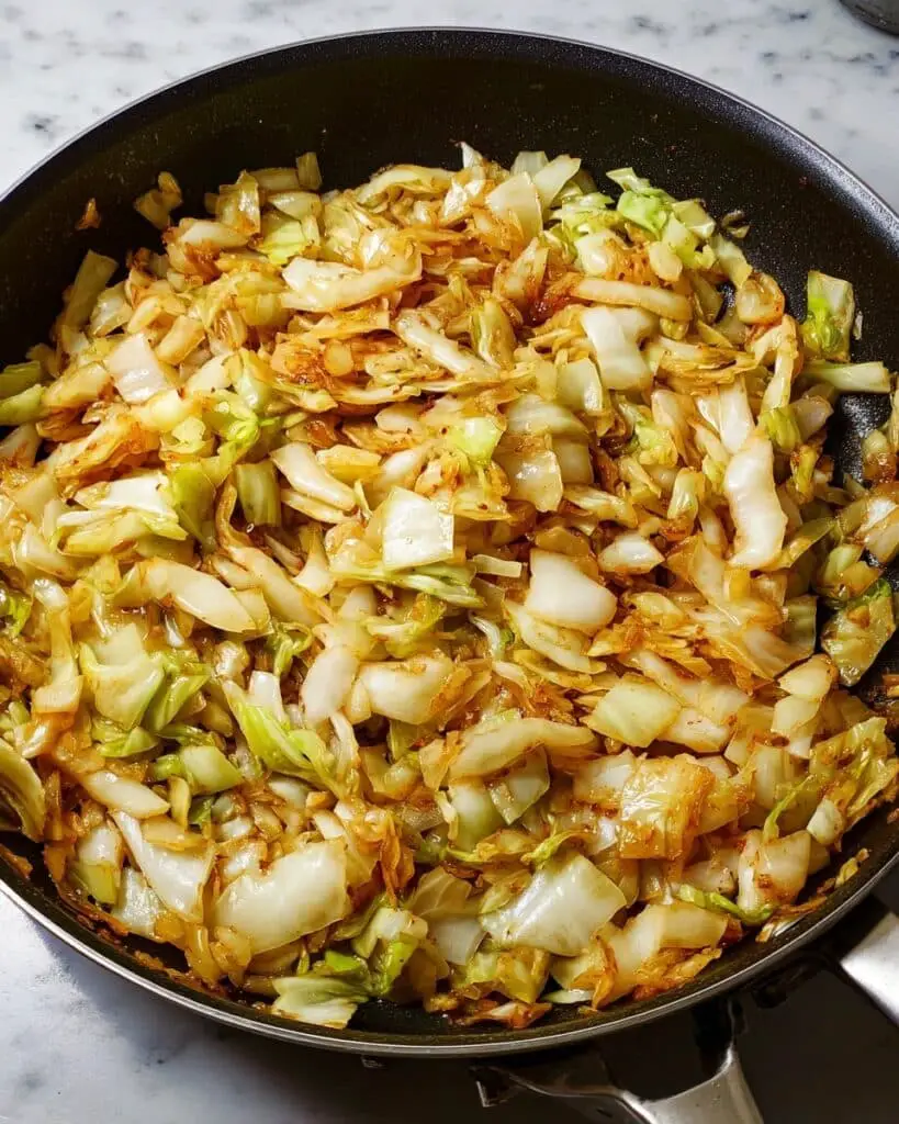 Easy Fried Sautéed Southern Cabbage with Onions Recipe