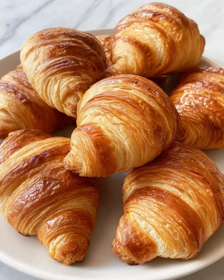 Fluffy Sourdough Croissants Made with Sourdough Starter Recipe