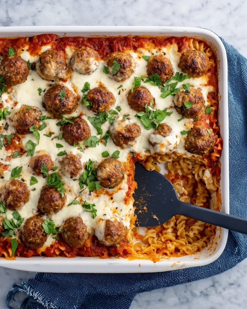 Lazy Meatball Pasta Bake Recipe