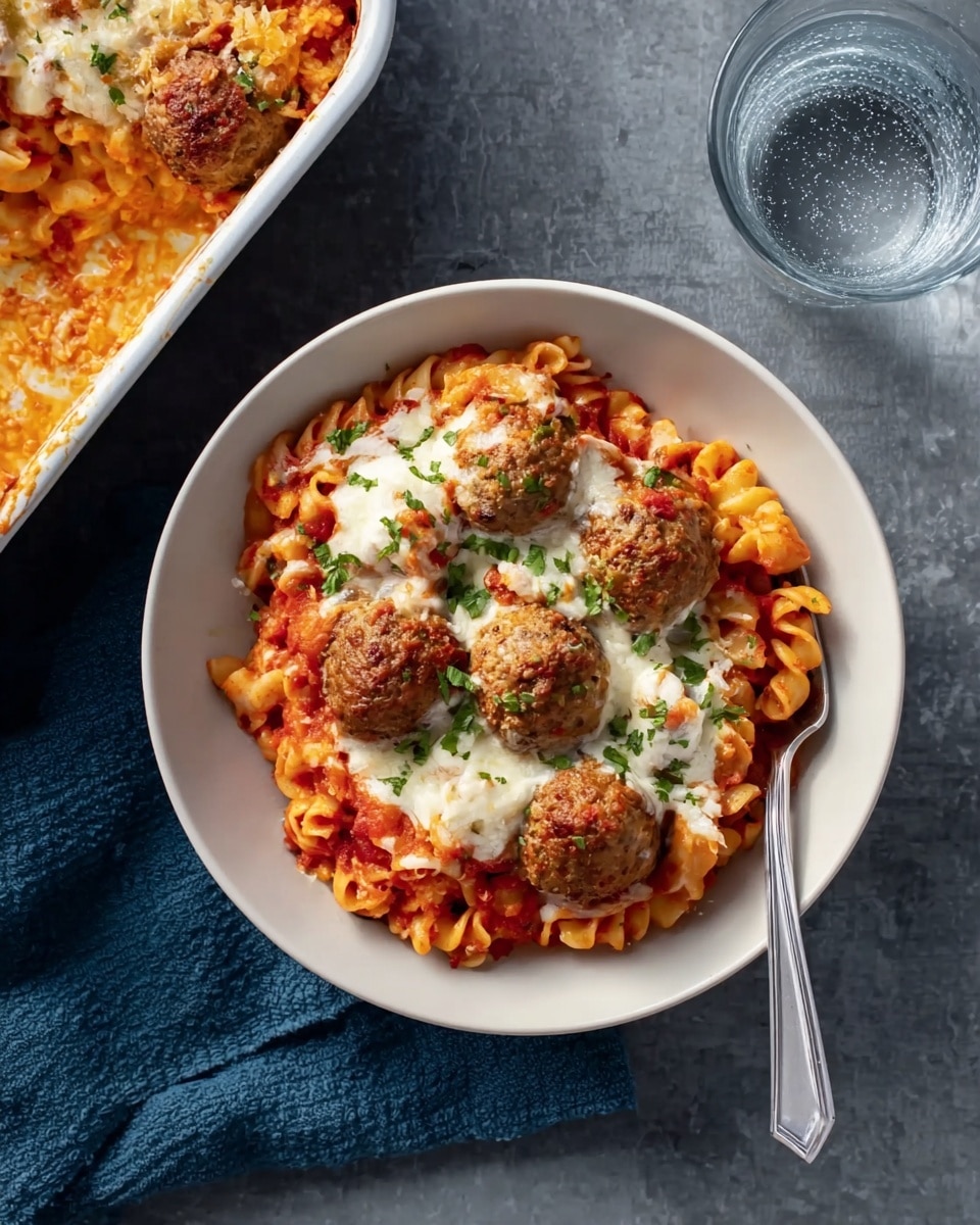 Lazy Meatball Pasta Bake Recipe