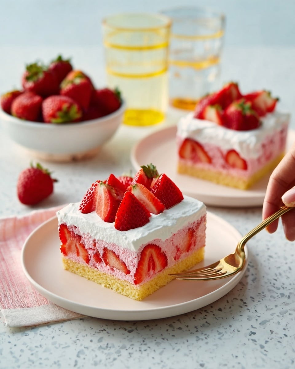 Sweet and Juicy Strawberry Poke Cake Recipe