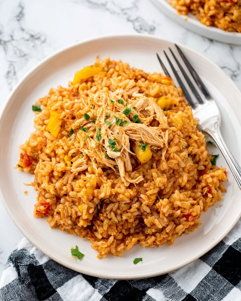 Creamy Chicken Enchilada Rice Casserole Recipe