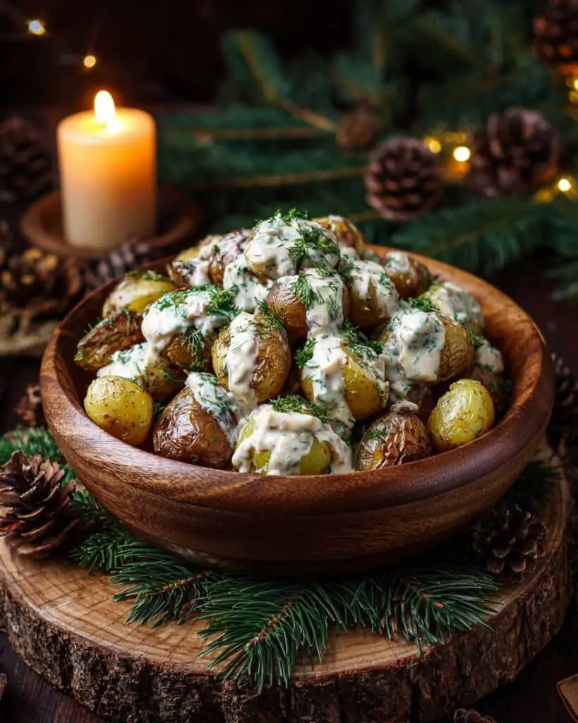 Creamy Mustard Roasted Potatoes