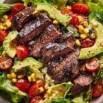 Loaded Steak Salad Bowl with Yogurt Green Recipe