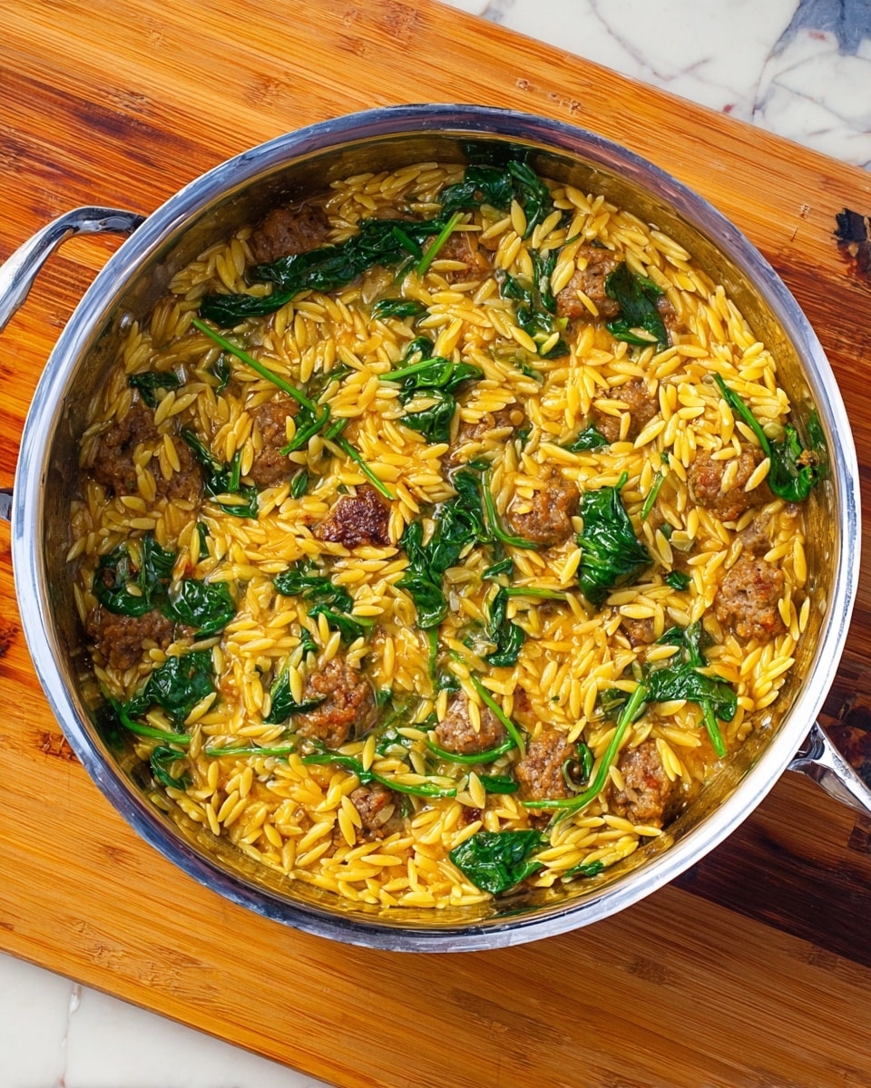One-Pan Chicken Sausage Orzo Recipe