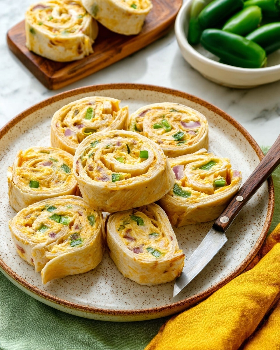 Jalapeno Popper Chickpea Pinwheels Recipe