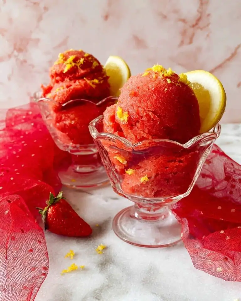 Strawberry Lemonade Sorbet Recipe