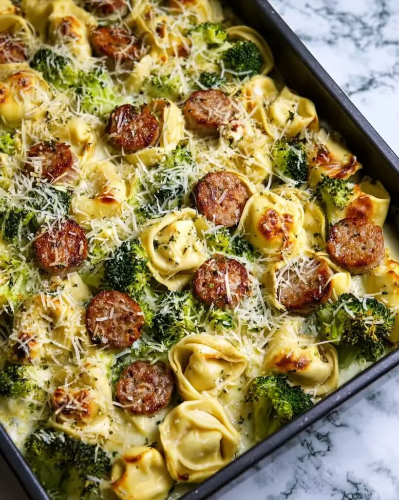 Sheet Pan Broccoli Tortellini Bake Recipe