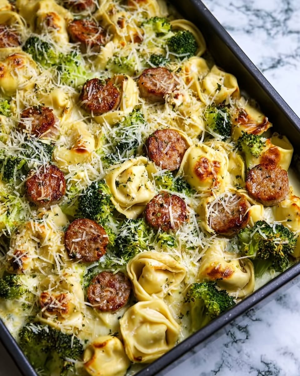 Sheet Pan Broccoli Tortellini Bake Recipe