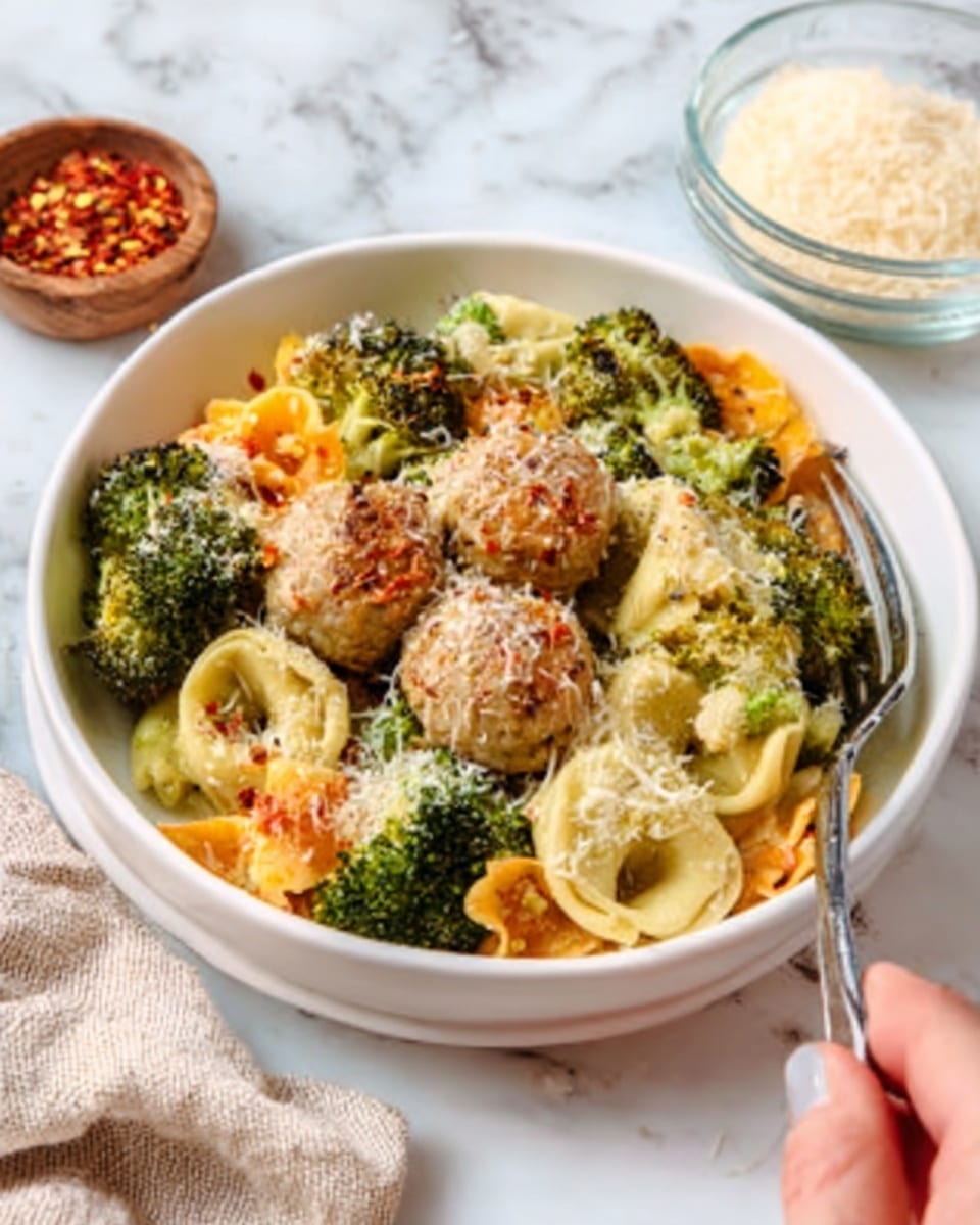 Sheet Pan Broccoli Tortellini Bake Recipe