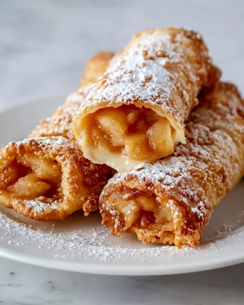 Baked Apple Pie Rice Paper Rolls Recipe