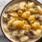 Cheesy Hamburger Potato Soup Recipe