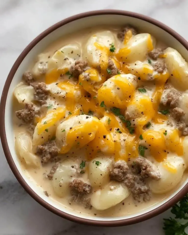 Cheesy Hamburger Potato Soup Recipe