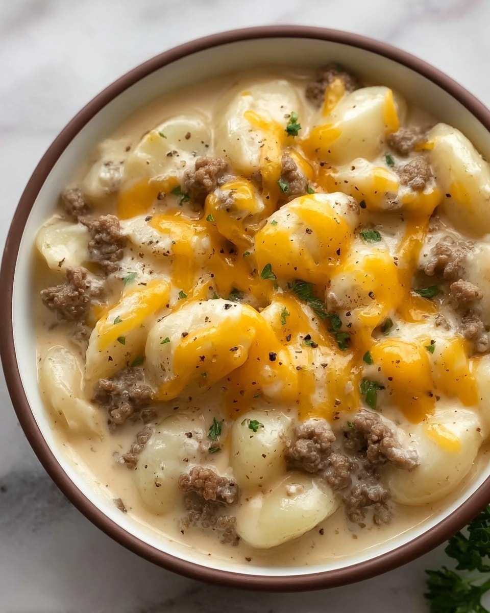 Cheesy Hamburger Potato Soup Recipe