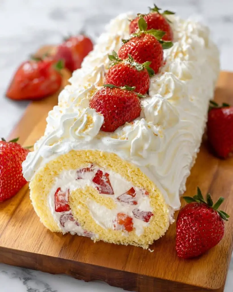 Strawberry Shortcake Cake Roll Recipe