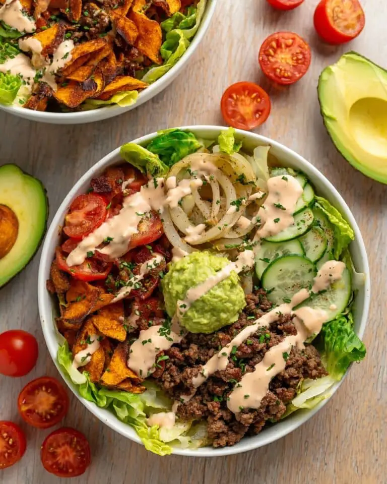 Fully Loaded Burger Bowl with Special Sauce Recipe