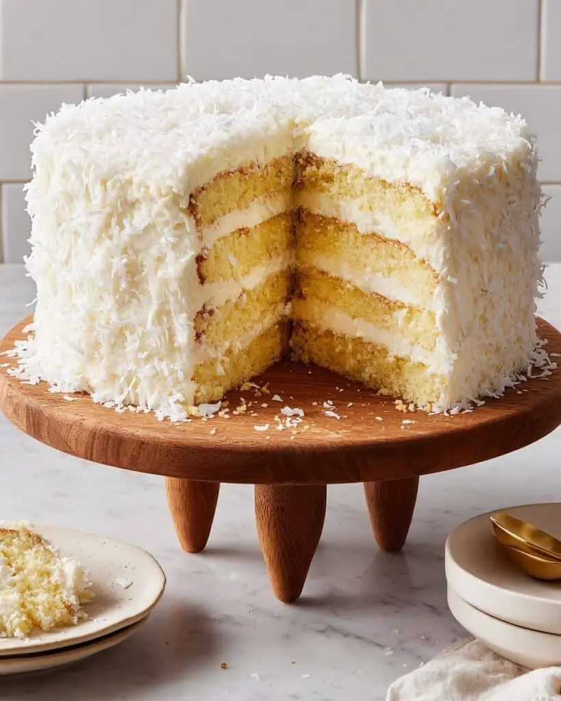 Pineapple Coconut Cake with Coconut Mousse Recipe