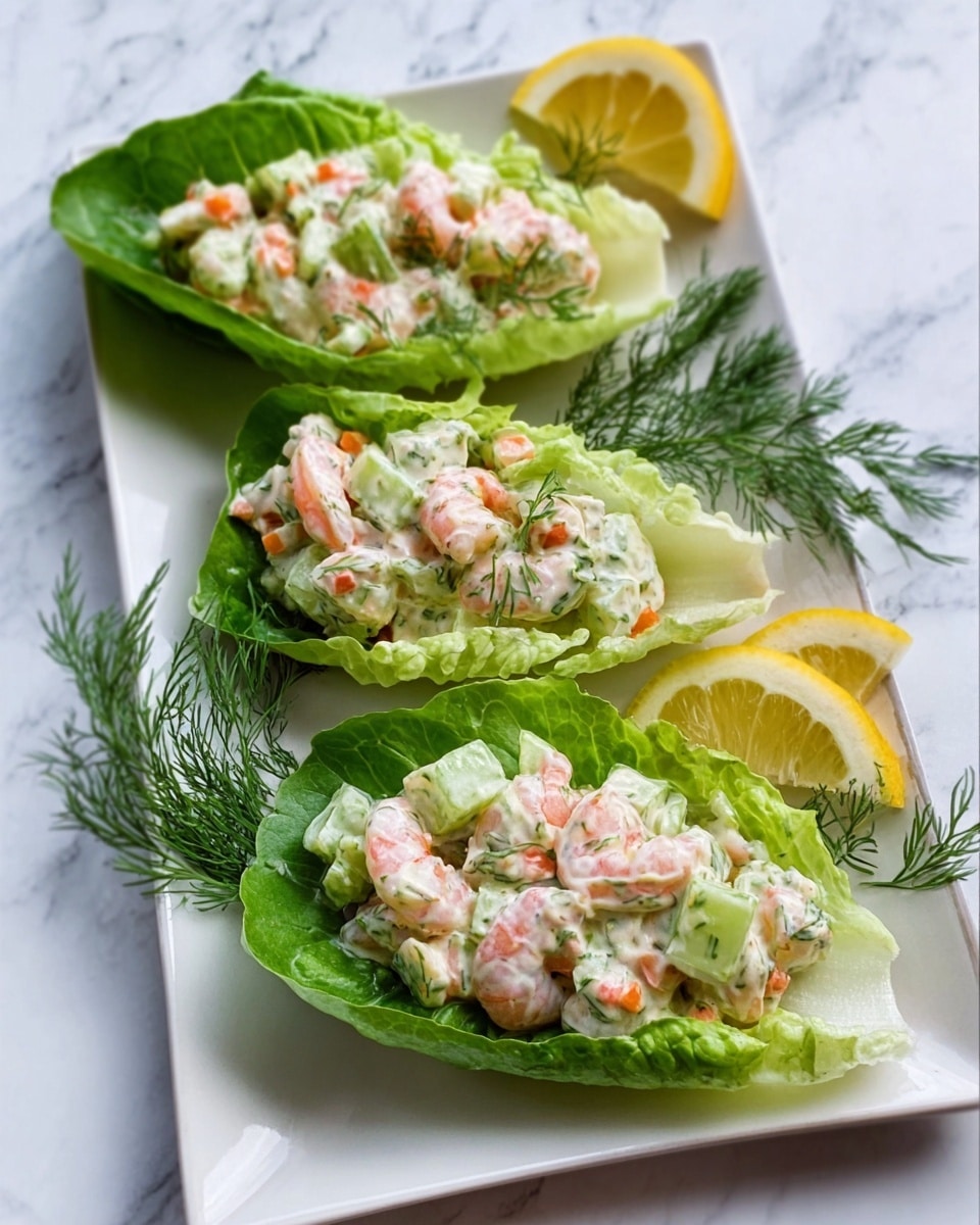 Shrimp Caesar Salad Lettuce Wraps Recipe