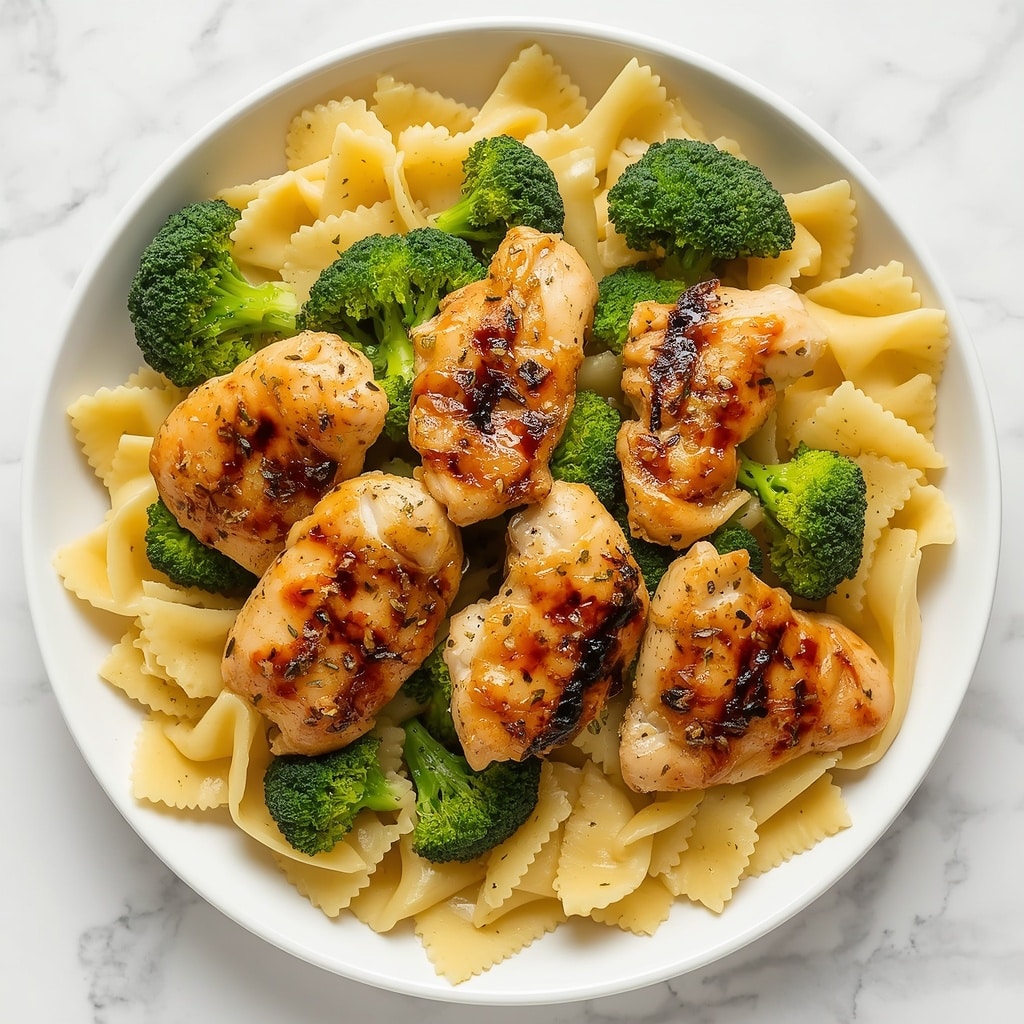 Cowboy Butter Lemon Bowtie Chicken with Broccoli Recipe