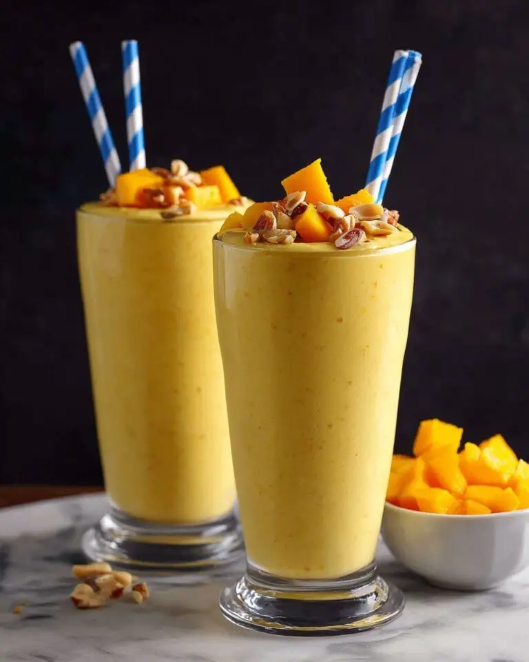 Mango Mastani: Creamy Mango Shake with Ice Cream and Nutty Garnishes Recipe
