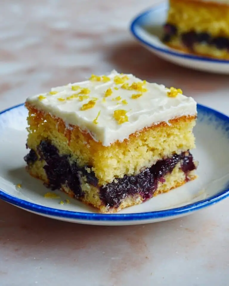 One Bowl Lemon Blueberry Cornmeal Cake Recipe