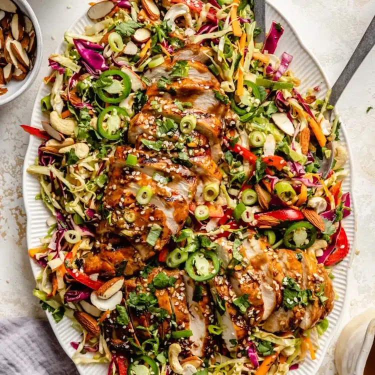 Sesame Chicken Cabbage Crunch Salad Recipe