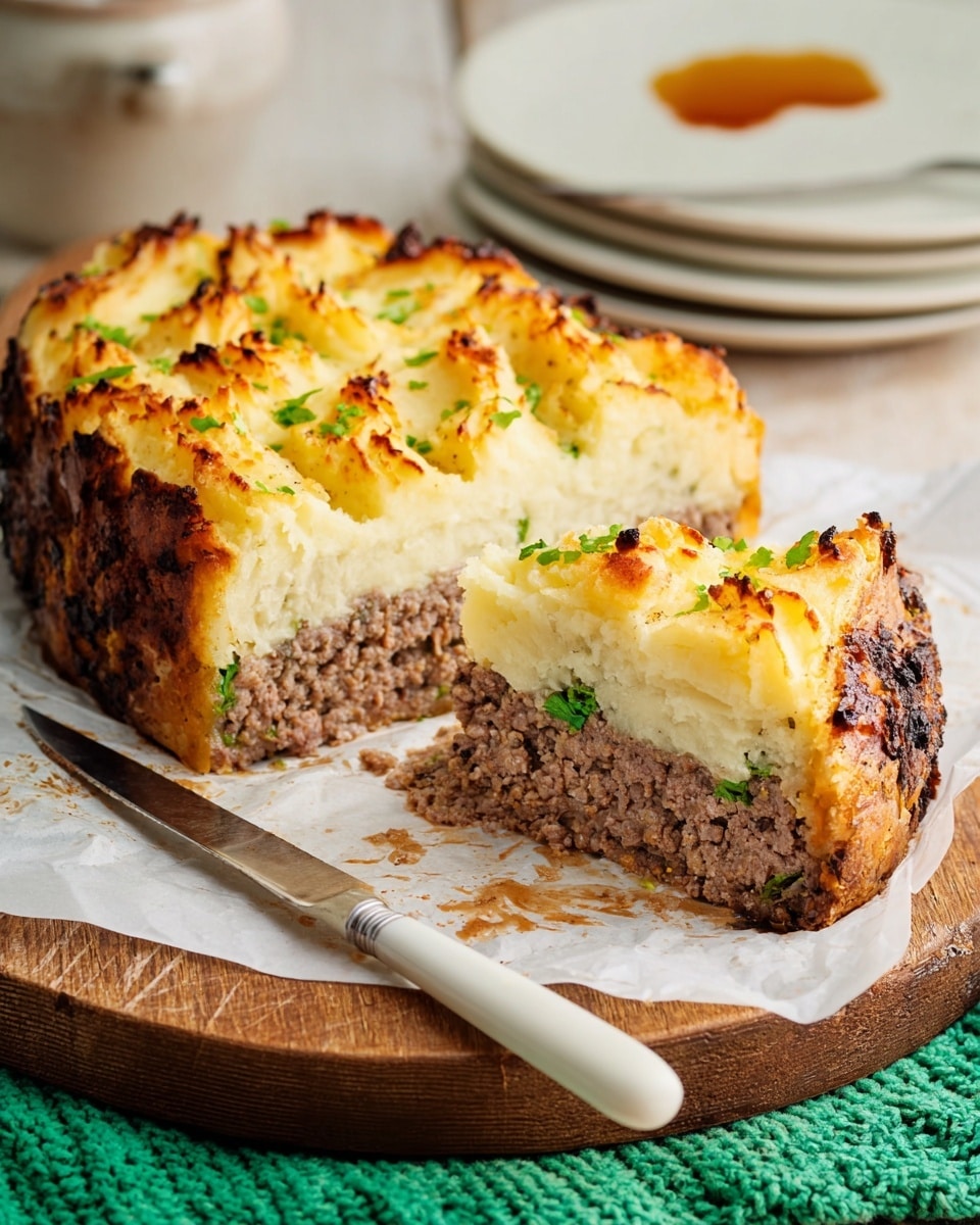 Cheesy Meatloaf with Creamy Mashed Potatoes Recipe