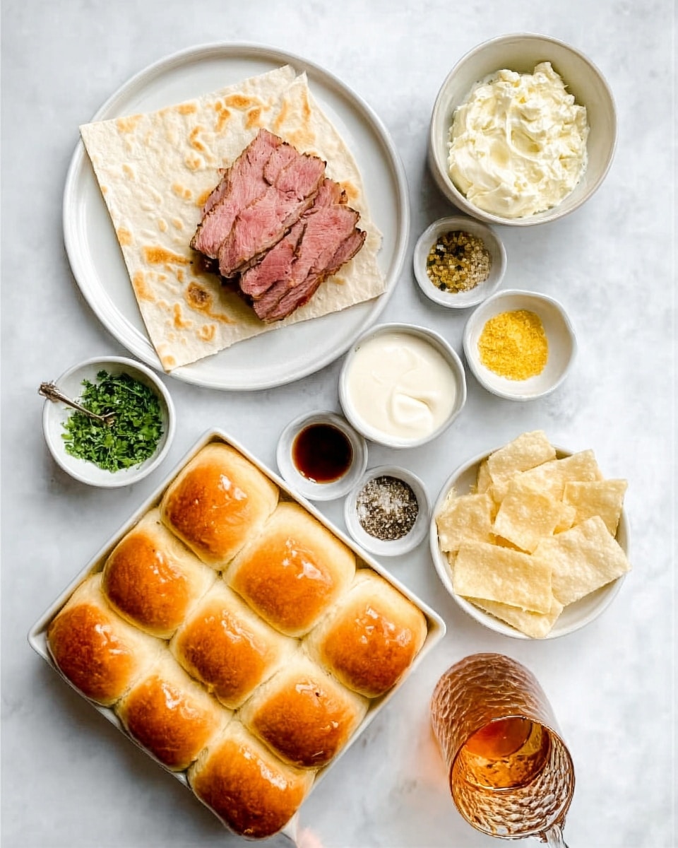 French Dip Slider Sandwiches with Roast Beef and Swiss Cheese Recipe