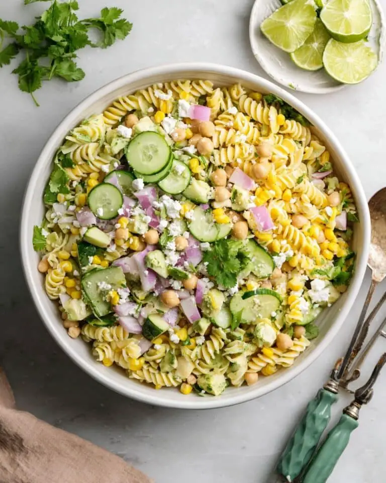 Fresh & Healthy Cilantro Lime Pasta Salad (Super Creamy!) Recipe