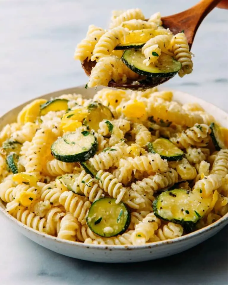 Garlic Parmesan Summer Squash Pasta Recipe
