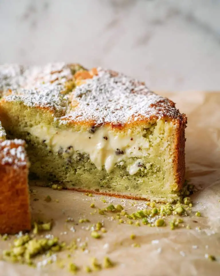 Buttery Pistachio Gooey Butter Cake Recipe