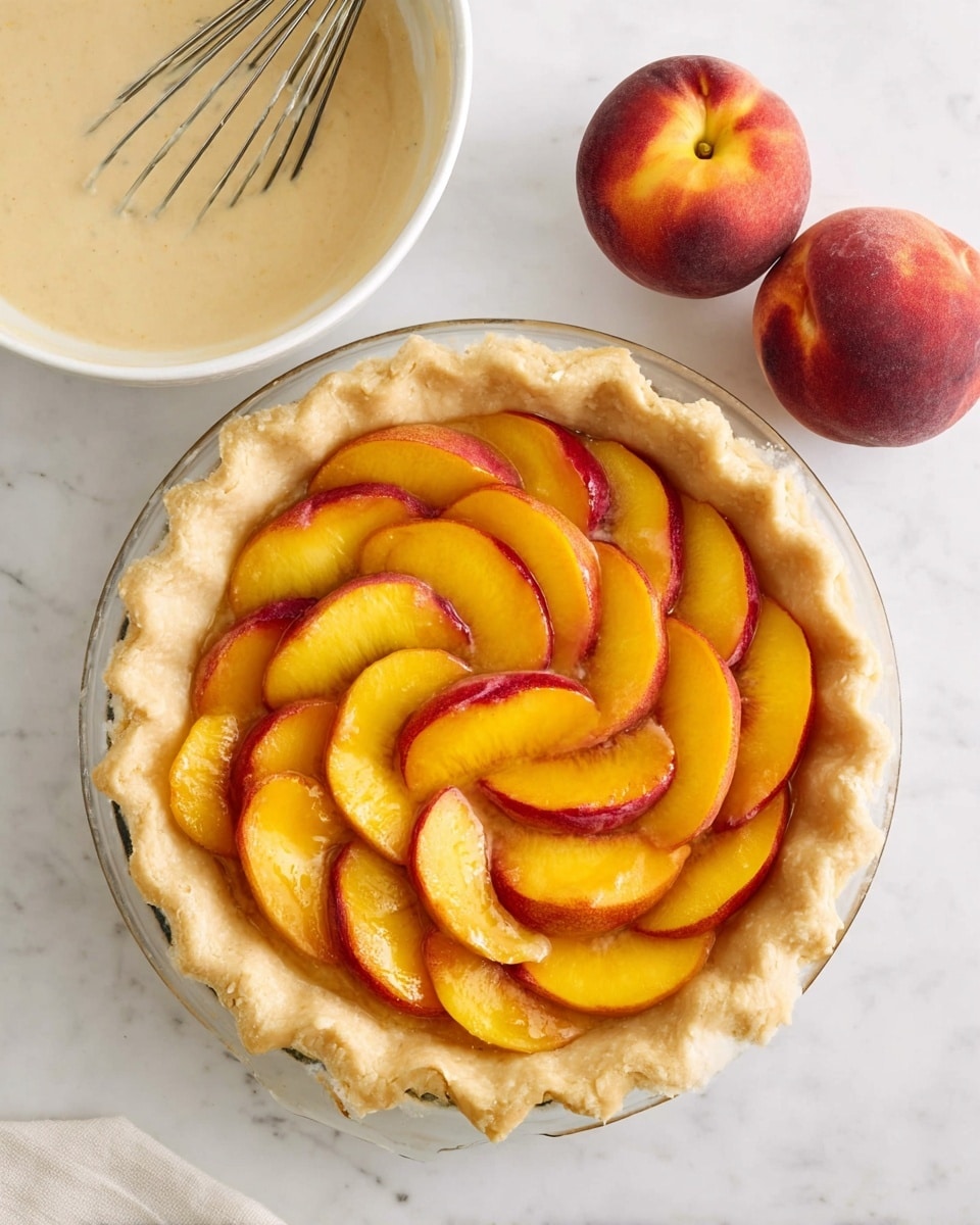 Homemade Peach Custard Pie Recipe