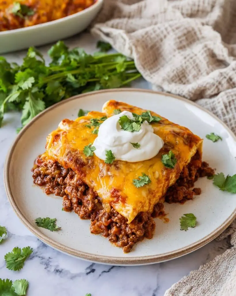 Sizzling Ground Beef Enchiladas Recipe