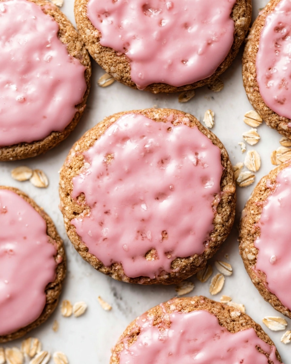 Strawberry Iced Oatmeal Cookies Recipe
