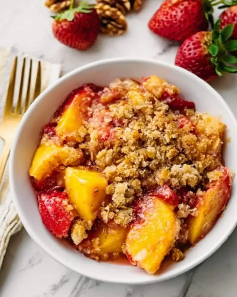 Peach & Strawberry Crisp Recipe