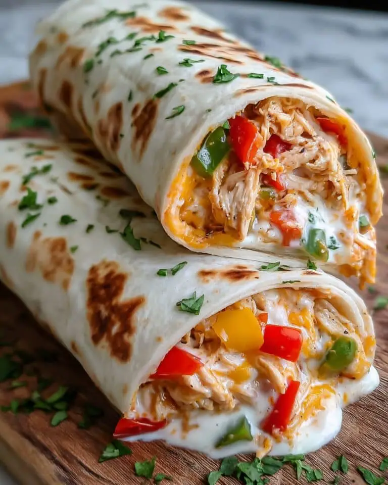 Chicken Bell Pepper Ranch Burritos Recipe