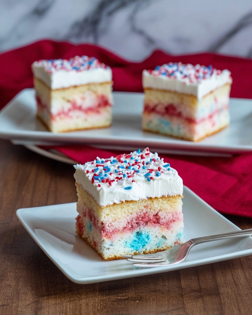 Red, White & Blue Poke Cake Recipe