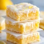 Best Lemon Brownies Recipe (With Lemony Glaze)