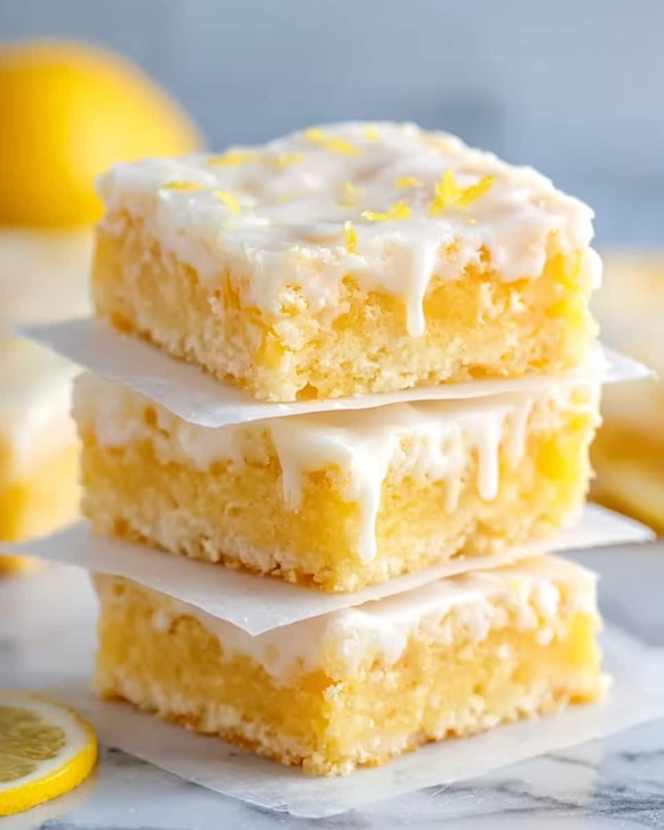 Best Lemon Brownies Recipe (With Lemony Glaze)