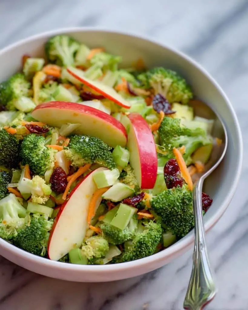 Broccoli Crunch Salad with Apples and Almonds Recipe