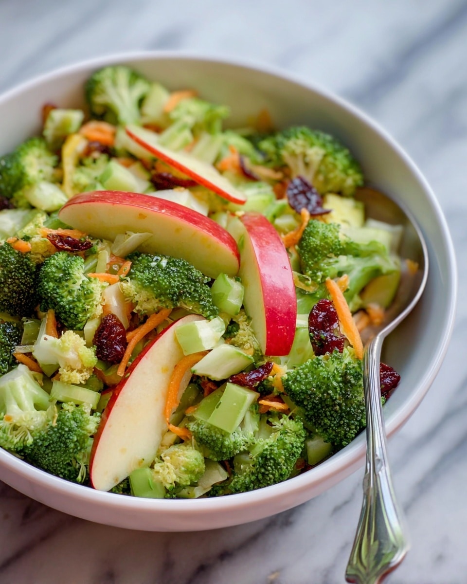 Broccoli Crunch Salad with Apples and Almonds Recipe