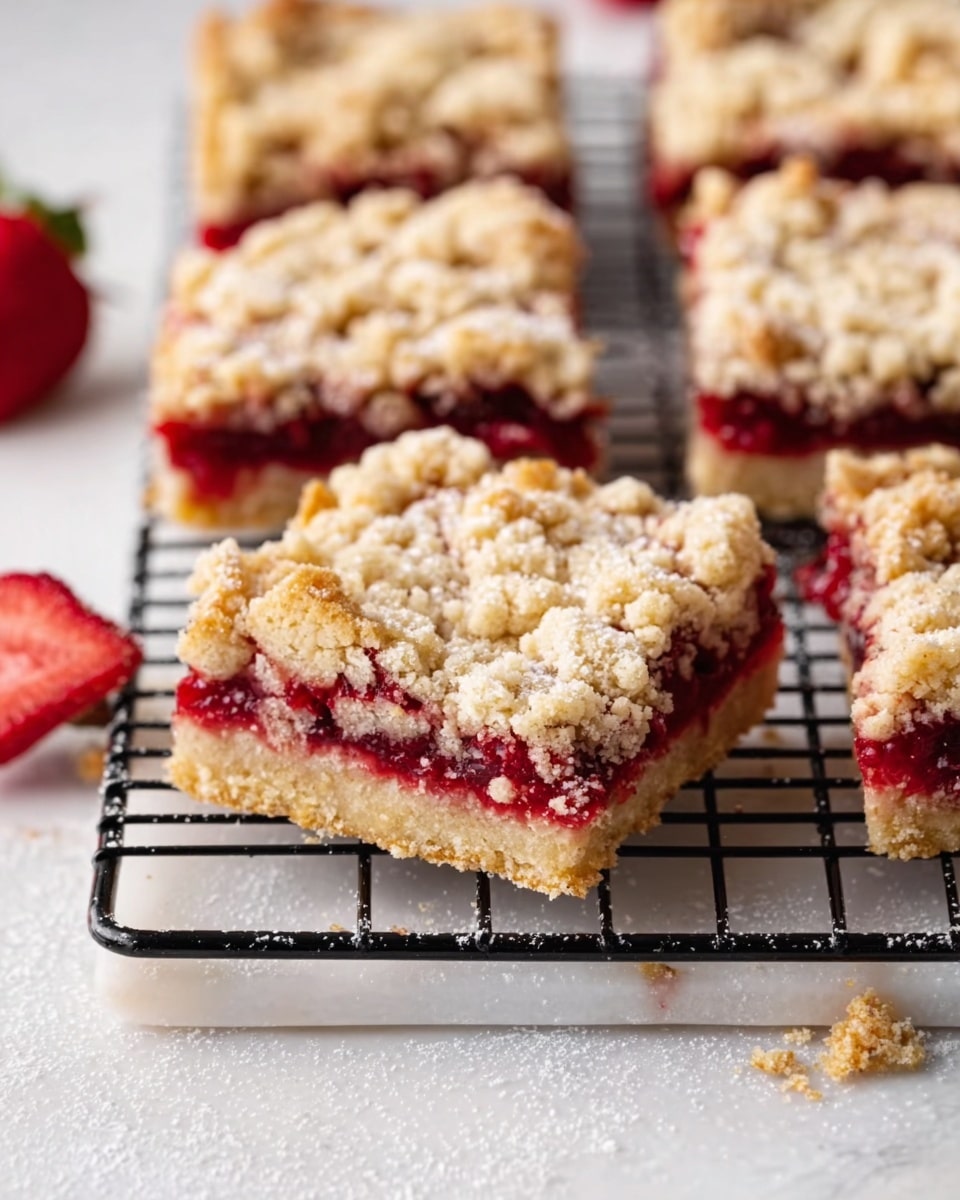 Strawberry-Rhubarb Bars Recipe
