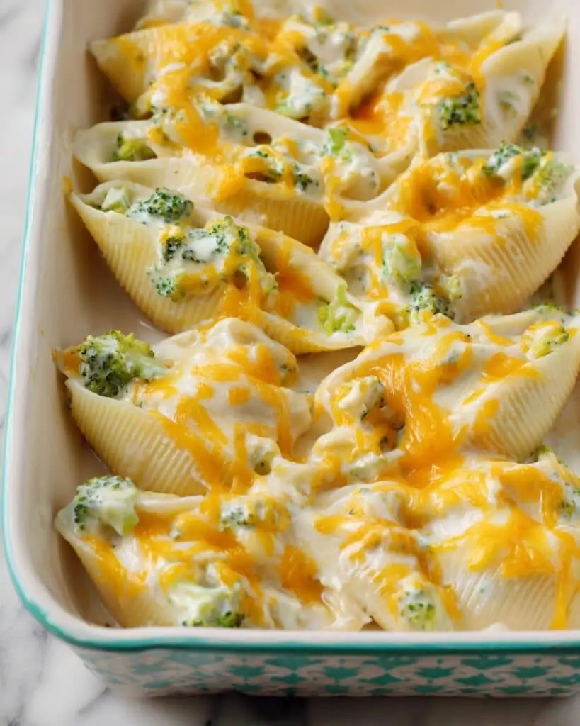Cheesy Chicken & Broccoli Stuffed Shells Recipe
