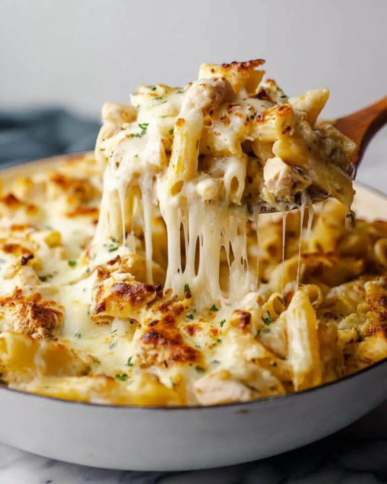 Creamy Baked Chicken Alfredo Pasta Recipe