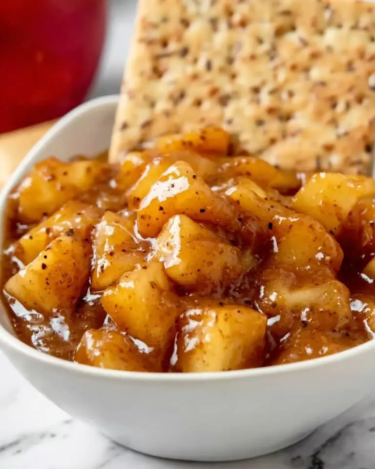 Apple Pie Dip with Cinnamon Sugar Tortilla Chips Recipe