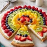 Colorful Fruit Pizza with Cream Cheese Frosting Recipe