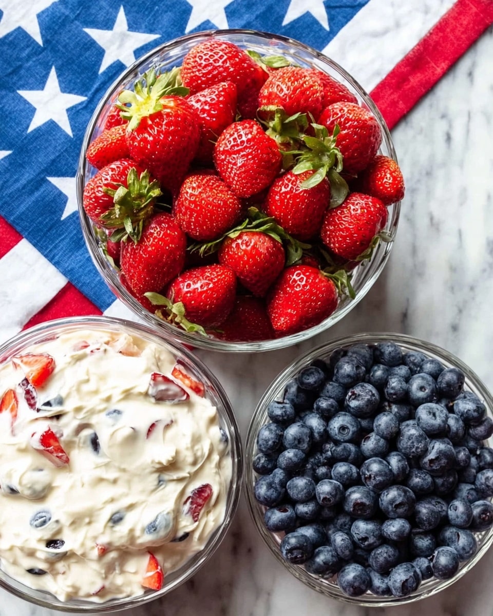 Red, White, and Blue Cheesecake Salad Recipe