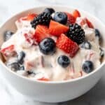 Red, White, and Blue Cheesecake Salad Recipe